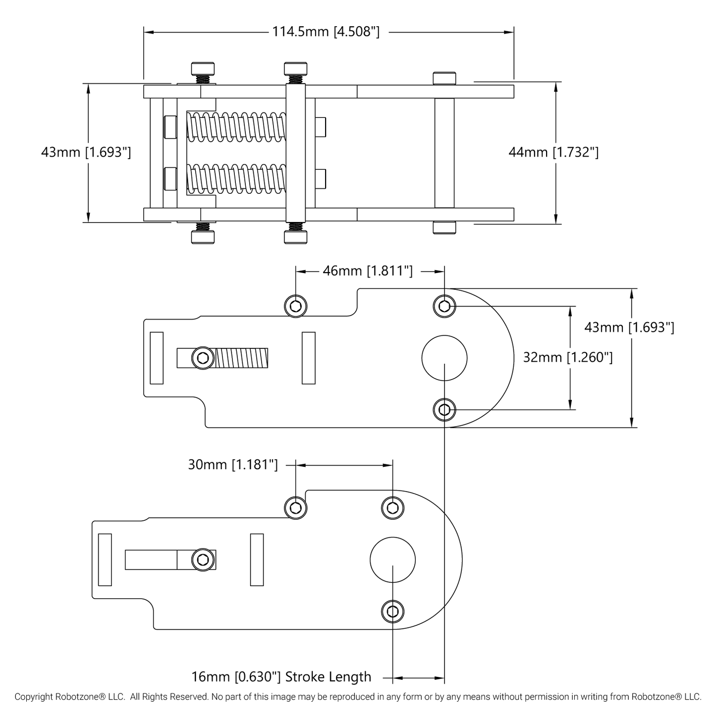 Long Tensioner Kit for 2400 Series Tracks (1-3) - 2 Pack