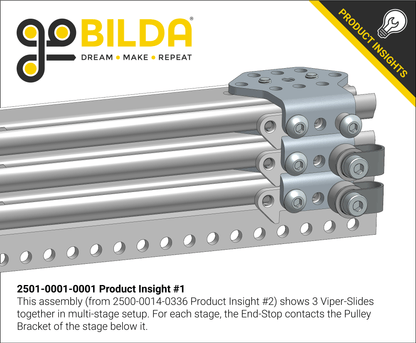 Steel End-Stop for Viper-Slide (1-1) - 6 Pack