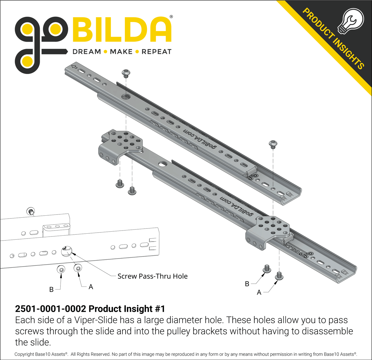 Steel Pulley Bracket for Viper-Slide (1-2) - 4 Pack