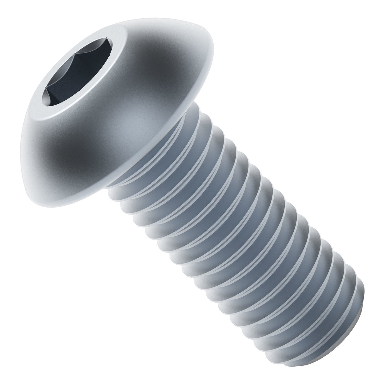 2802-0004-0010 - 2802 Series Zinc-Plated Steel Button Head Screw (M4 x 0.7mm, 10mm Length) - 25 Pack