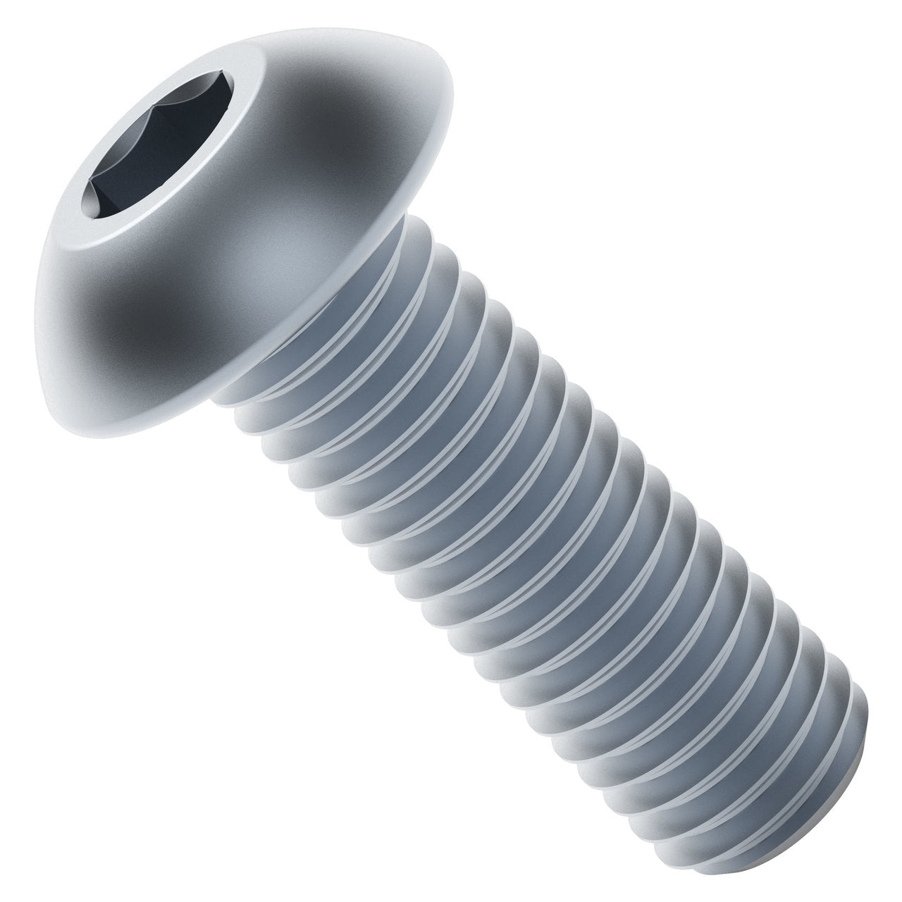 2802-0004-0012 - 2802 Series Zinc-Plated Steel Button Head Screw (M4 x 0.7mm, 12mm Length) - 25 Pack