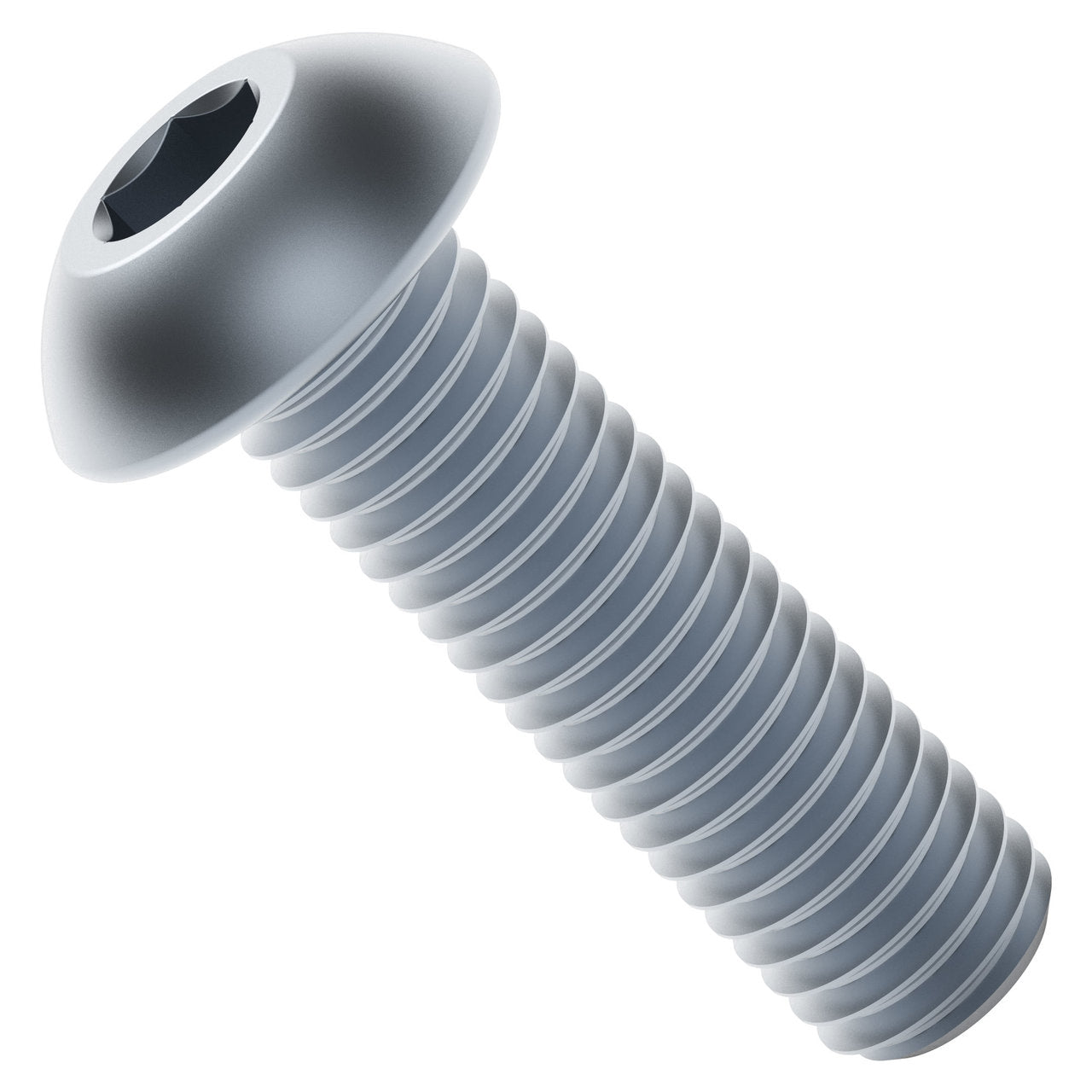 2802-0004-0014 - 2802 Series Zinc-Plated Steel Button Head Screw (M4 x 0.7mm, 14mm Length) - 25 Pack