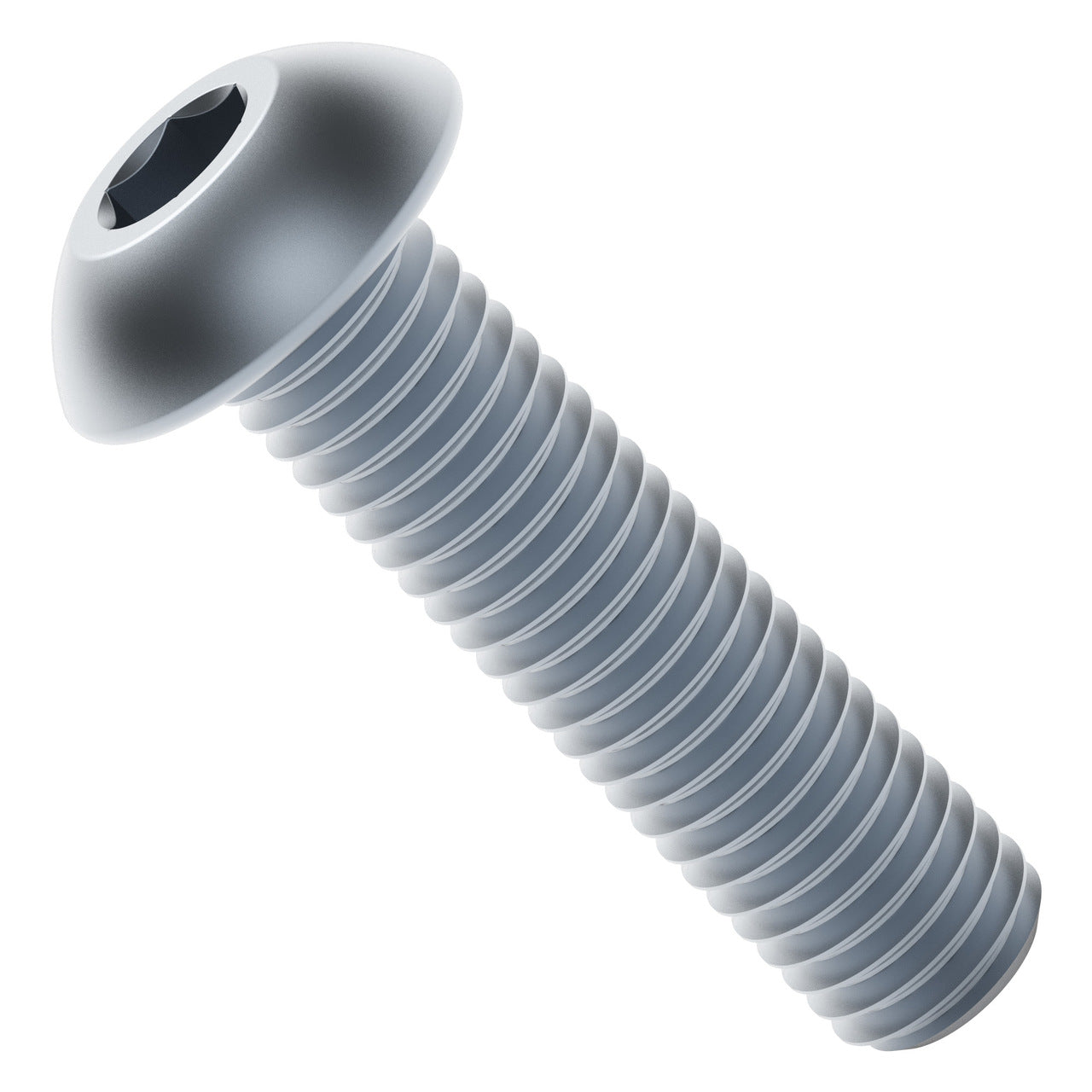 2802-0004-0016 - 2802 Series Zinc-Plated Steel Button Head Screw (M4 x 0.7mm, 16mm Length) - 25 Pack