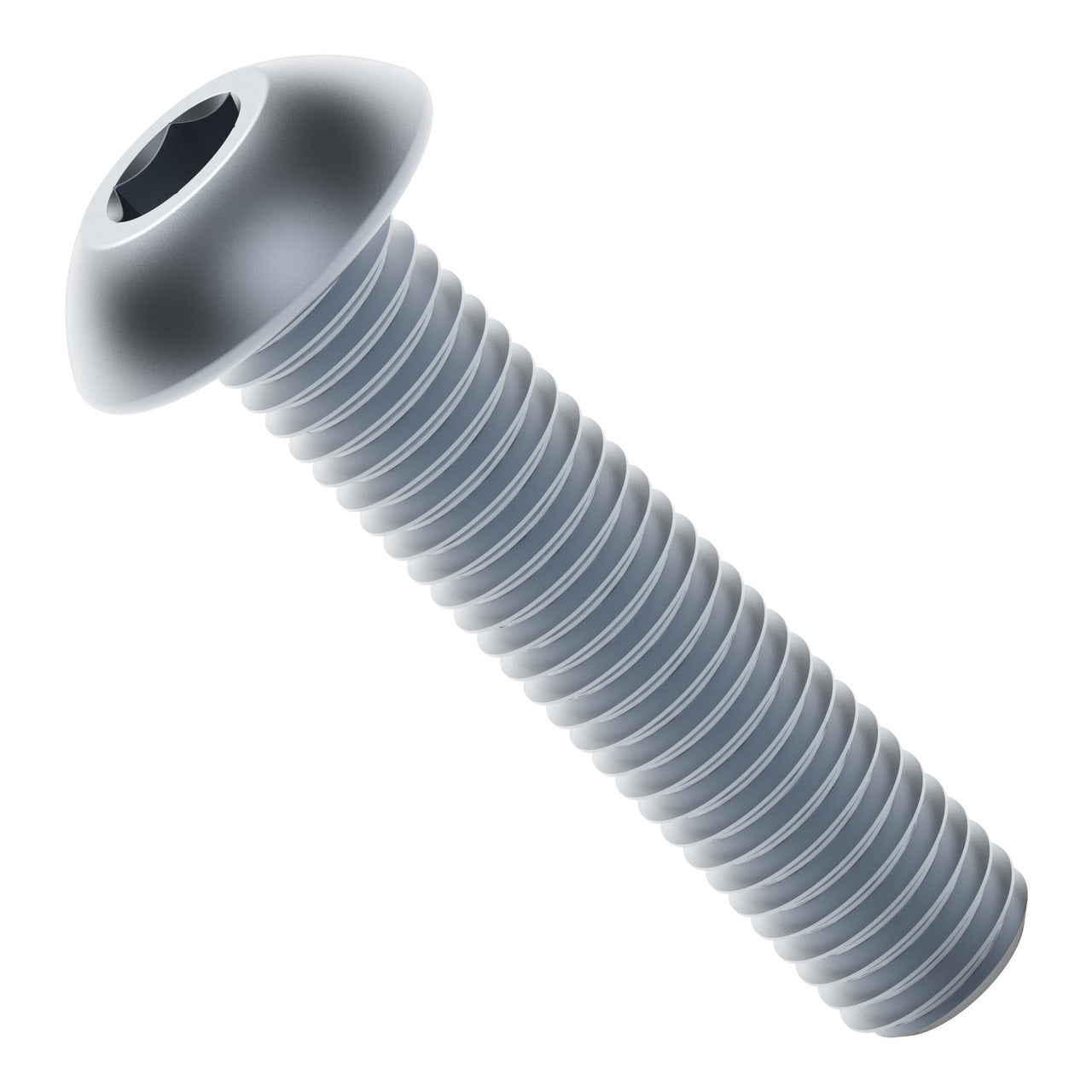 2802-0004-0018 - 2802 Series Zinc-Plated Steel Button Head Screw (M4 x 0.7mm, 18mm Length) - 25 Pack