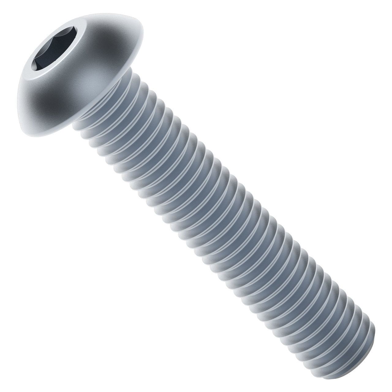 2802-0004-0020 - 2802 Series Zinc-Plated Steel Button Head Screw (M4 x 0.7mm, 20mm Length) - 25 Pack