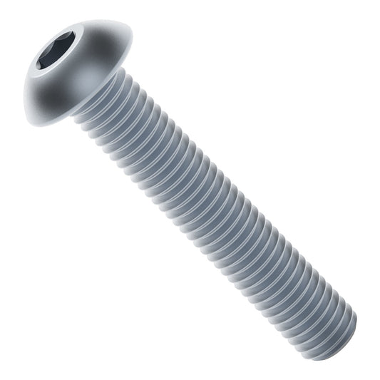 2802-0004-0022 - 2802 Series Zinc-Plated Steel Button Head Screw (M4 x 0.7mm, 22mm Length) - 25 Pack