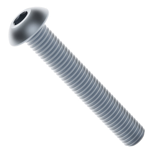 2802-0004-0025 - 2802 Series Zinc-Plated Steel Button Head Screw (M4 x 0.7mm, 25mm Length) - 25 Pack