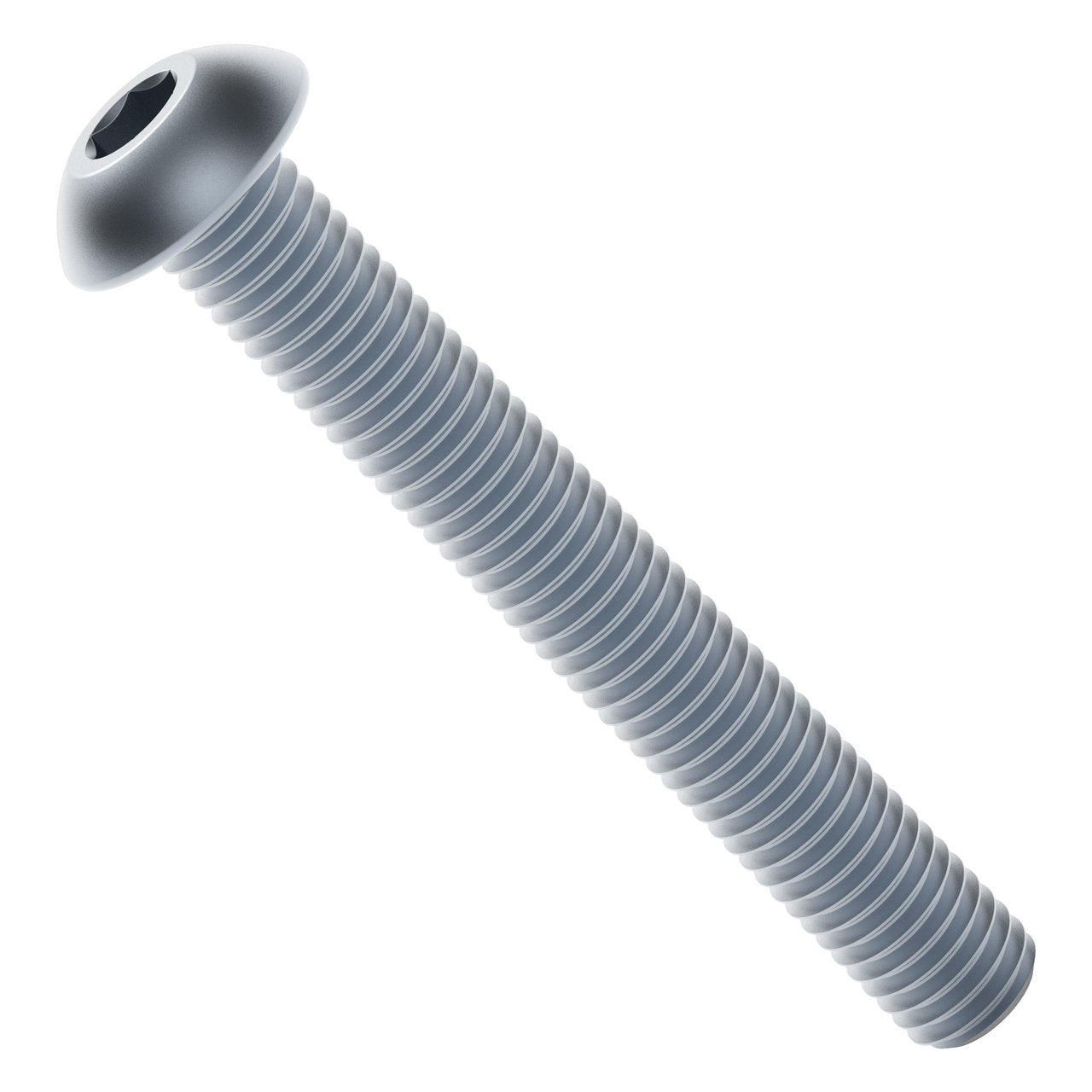 2802-0004-0030 - 2802 Series Zinc-Plated Steel Button Head Screw (M4 x 0.7mm, 30mm Length) - 25 Pack