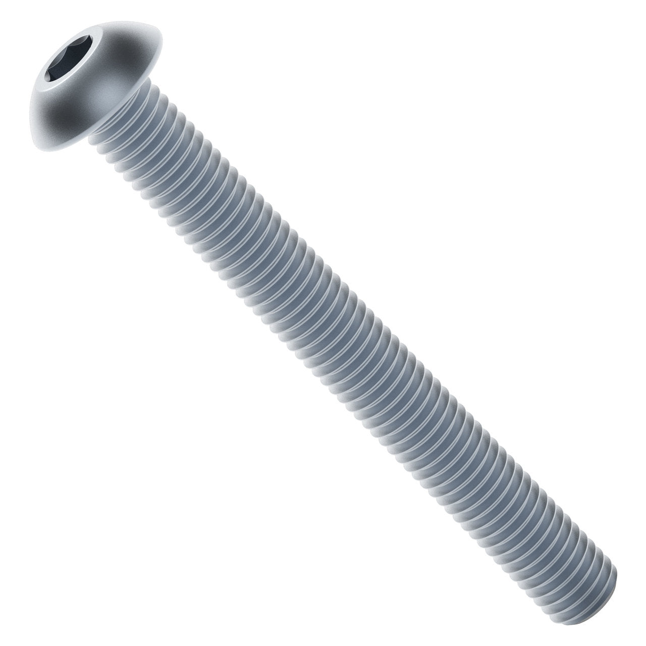 2802-0004-0035 - 2802 Series Zinc-Plated Steel Button Head Screw (M4 x 0.7mm, 35mm Length) - 25 Pack