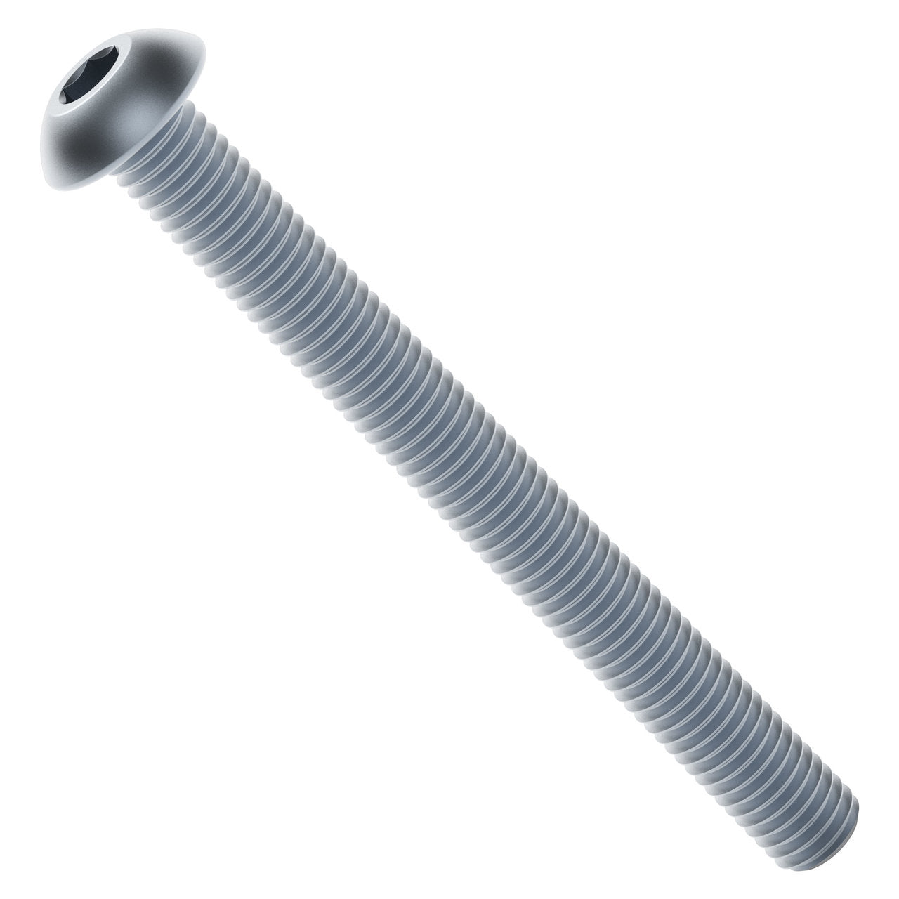 2802-0004-0040 - 2802 Series Zinc-Plated Steel Button Head Screw (M4 x 0.7mm, 40mm Length) - 25 Pack