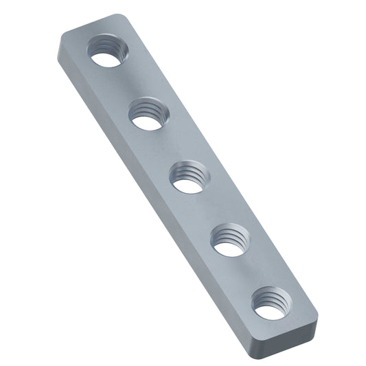 1 x 5 Steel Threaded Plate - 2 Pack