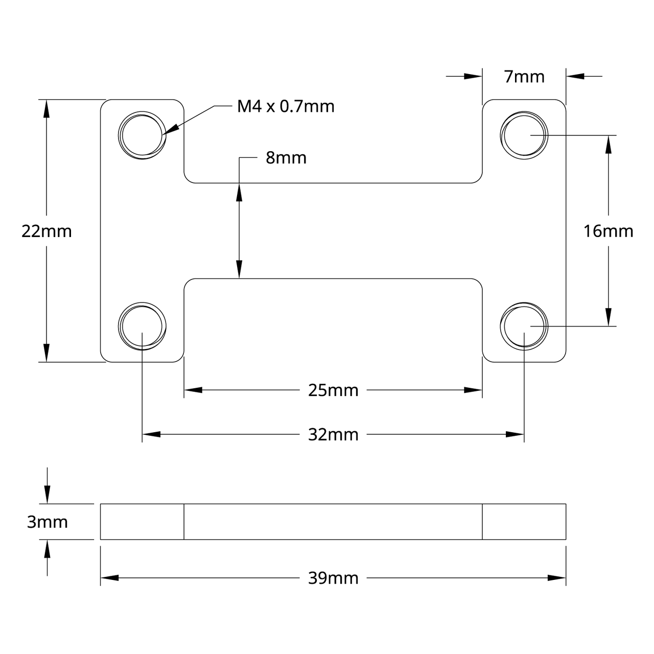 Steel Channel-Connector Plate - 2 Pack