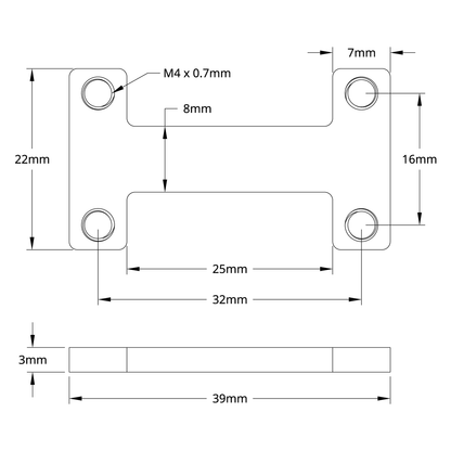 Steel Channel-Connector Plate - 2 Pack