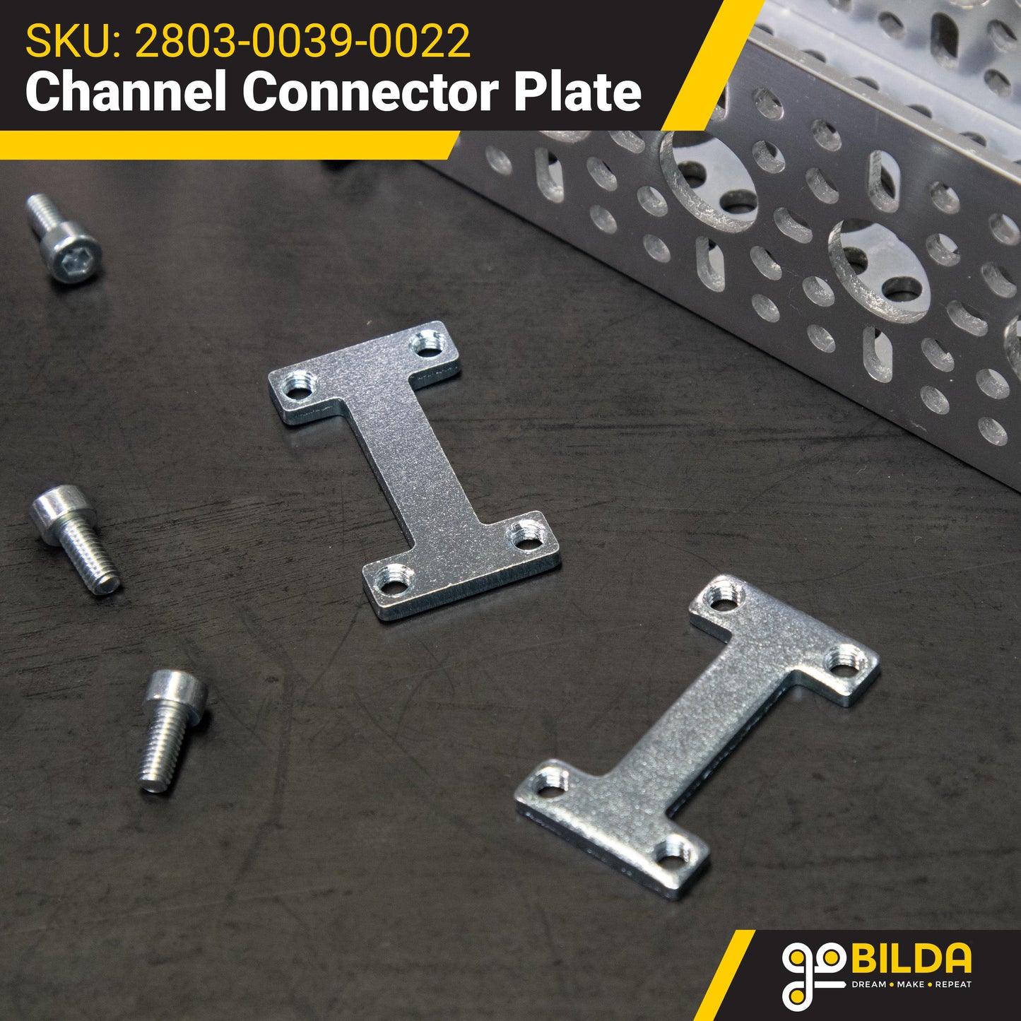 Steel Channel-Connector Plate - 2 Pack