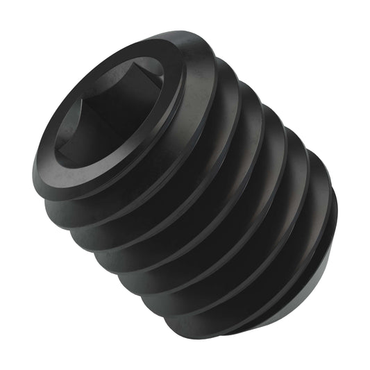 2806 Series Black Oxide Steel Cup-Point Set-Screw (M5 x 0.8mm, 6mm Length) - 25 Pack