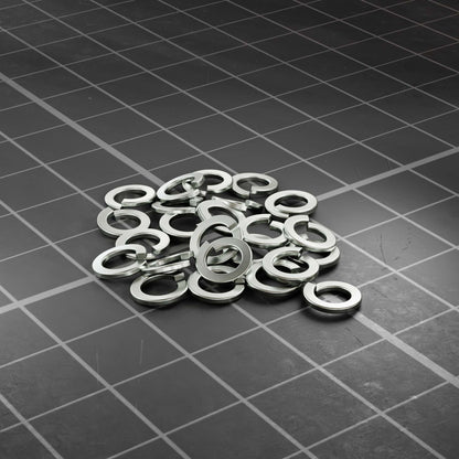 2809 Series Zinc-Plated Steel Split-Lock Washer (4mm ID x 7mm OD) - 25 Pack