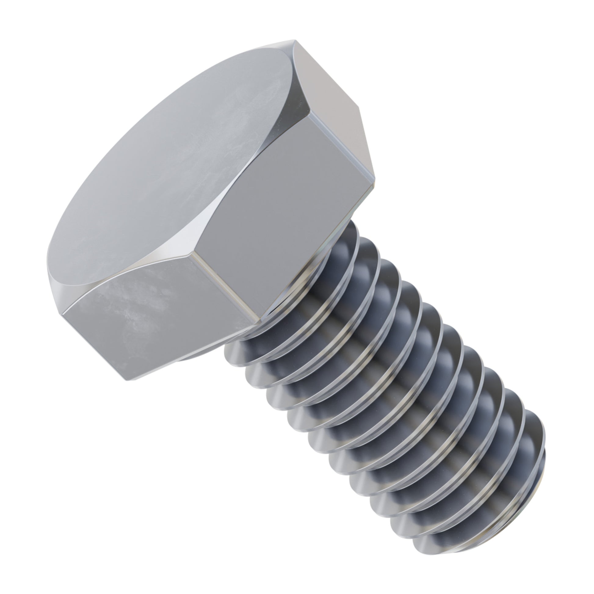 Zinc-Plated Steel Hex Head Screw (M4 x 0.7mm, 8mm Length) - 25 Pack