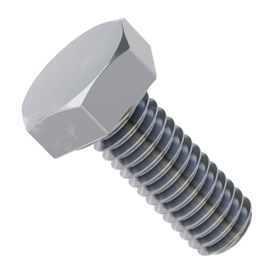 Zinc-Plated Steel Hex Head Screw (M4 x 0.7mm, 10mm Length) - 25 Pack