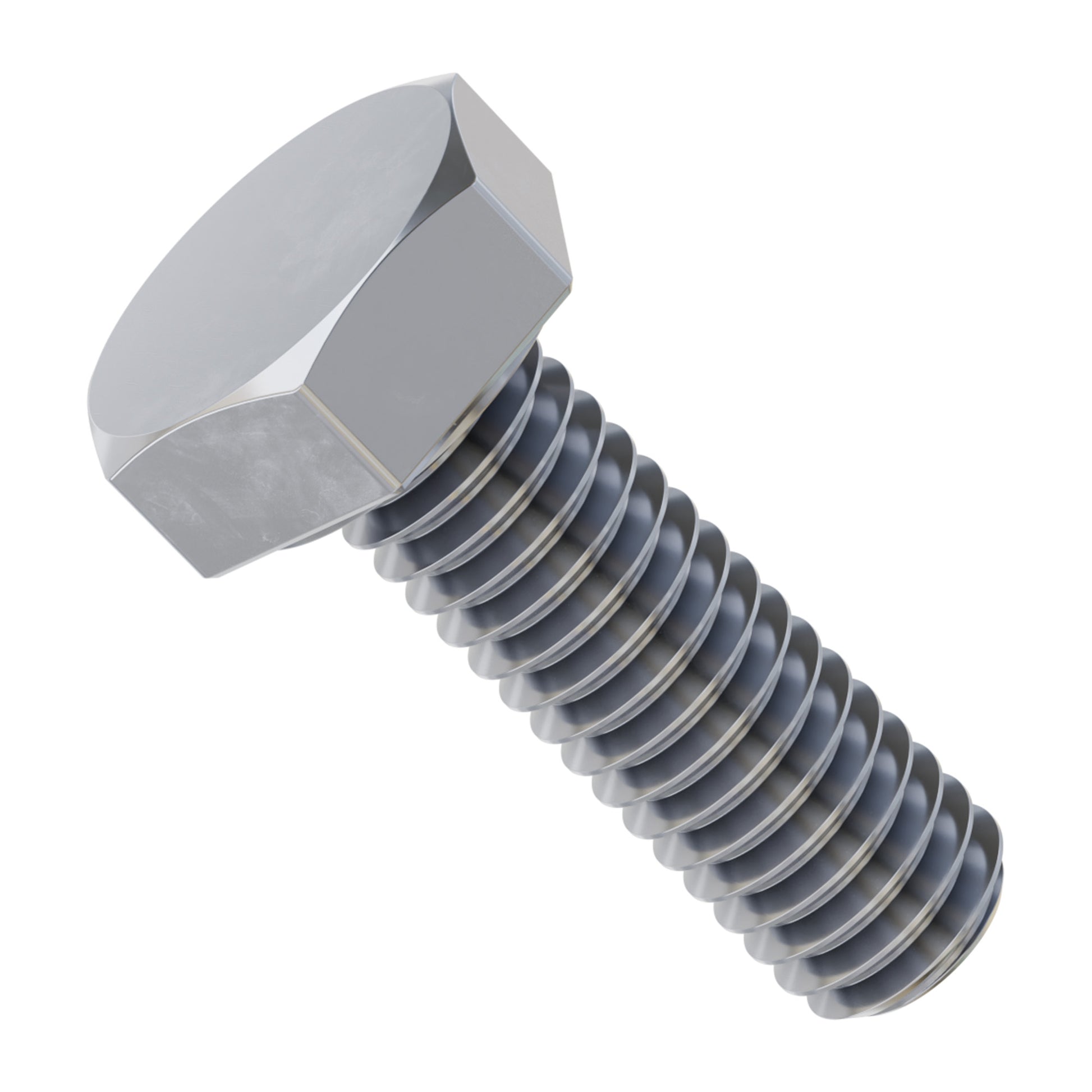 Zinc-Plated Steel Hex Head Screw (M4 x 0.7mm, 12mm Length) - 25 Pack