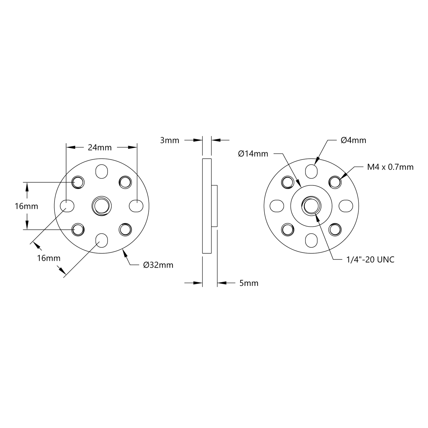 1/4"-20 to goBILDA Pattern Mount