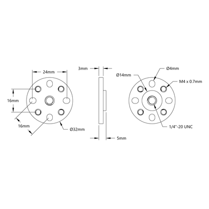 1/4"-20 to goBILDA Pattern Mount