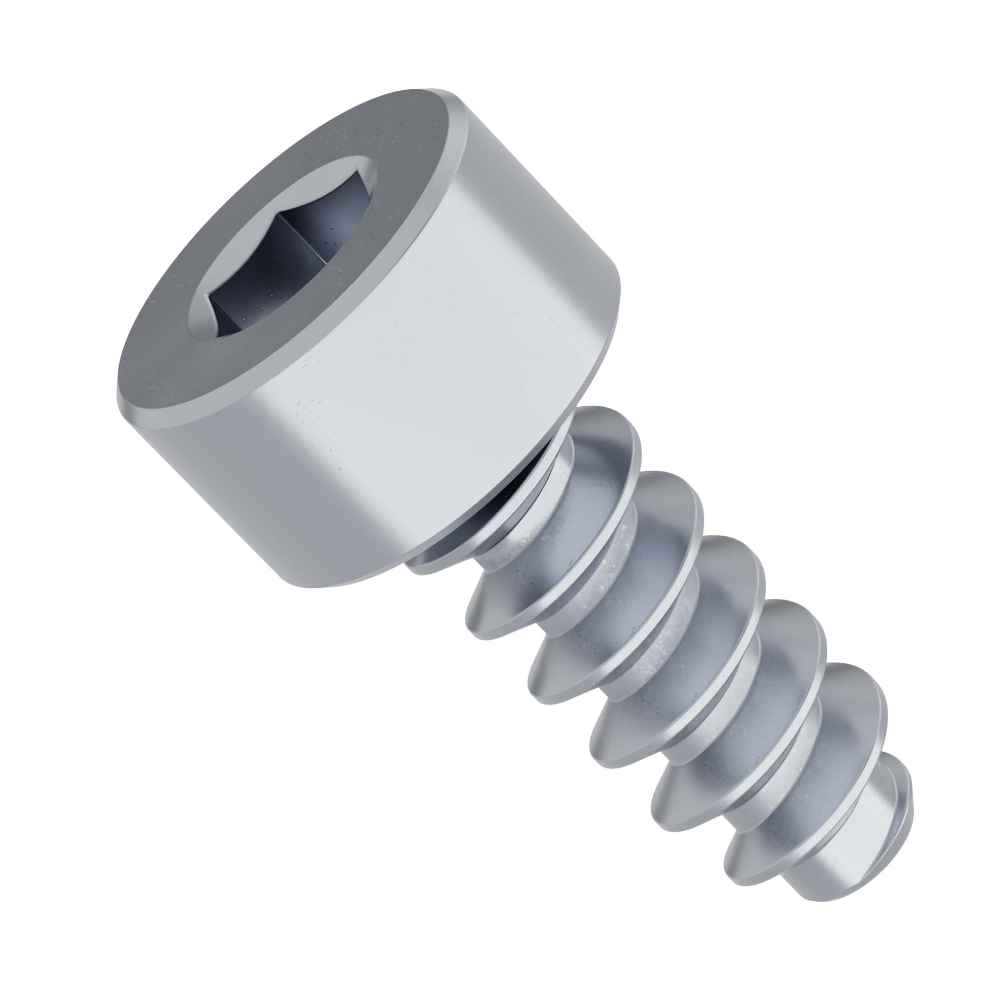 Zinc-Plated Steel Thread-Forming Socket Head Screw (M4 x 10mm Length) - 25 Pack