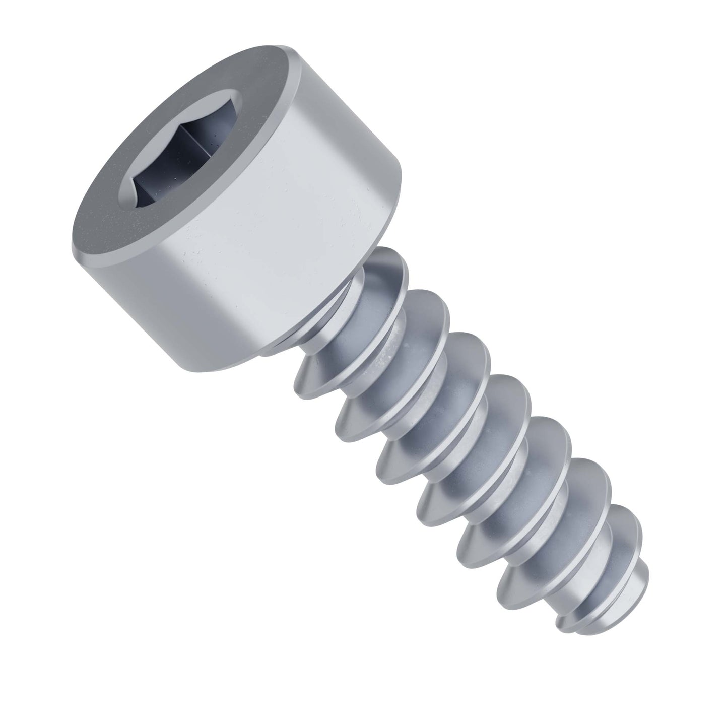 Zinc-Plated Steel Thread-Forming Socket Head Screw (M4 x 12mm Length) - 25 Pack