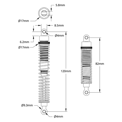 2900 Series Shock (120-1) - 2 Pack