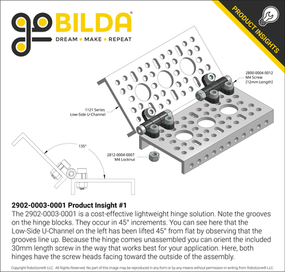 Plastic Hinge  - 2 Pack