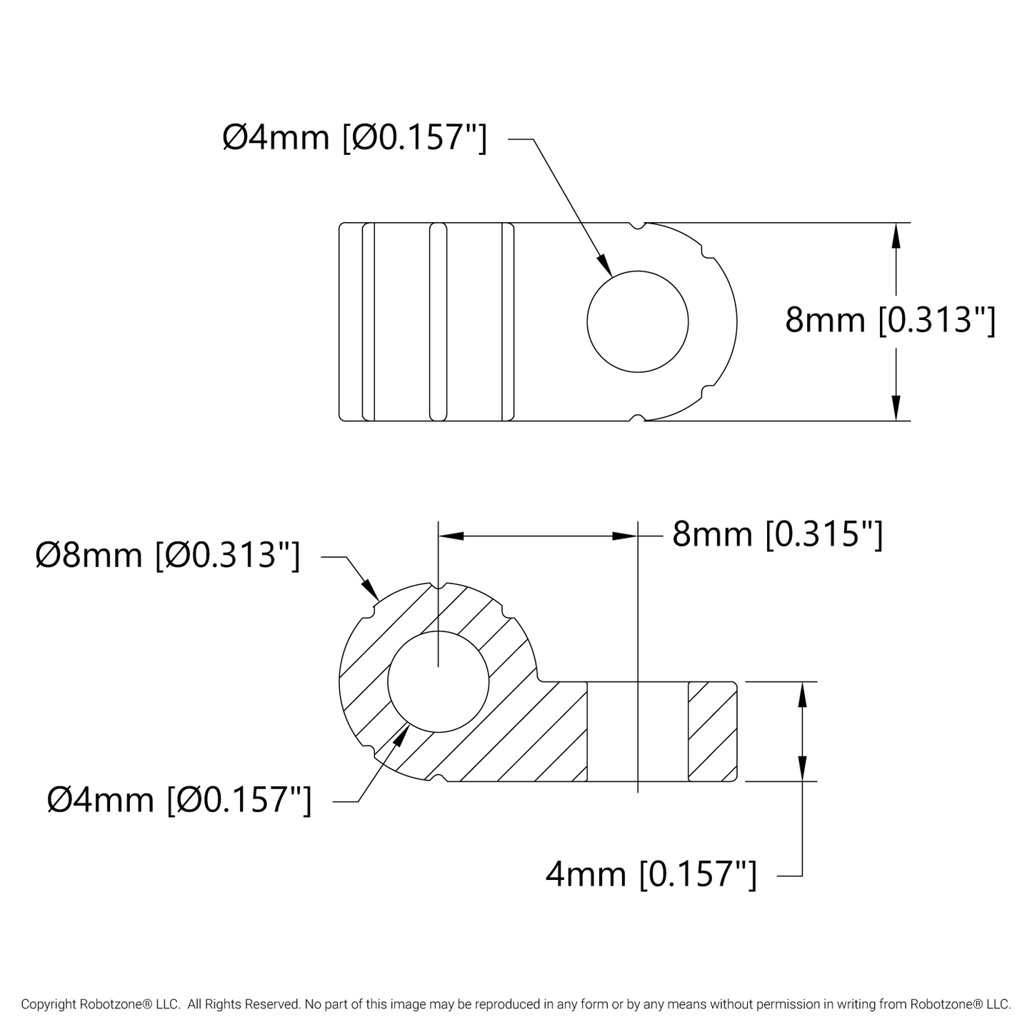 Plastic Hinge Block - 25 Pack