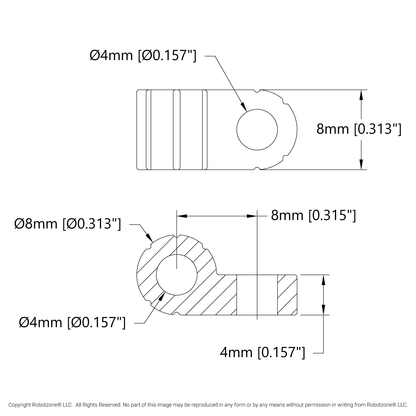 Plastic Hinge Block - 25 Pack