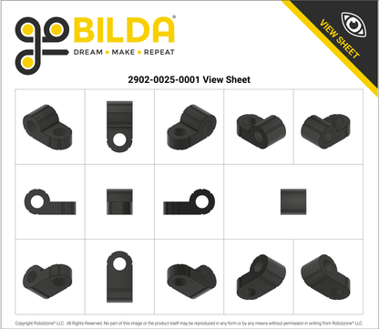 Plastic Hinge Block - 25 Pack