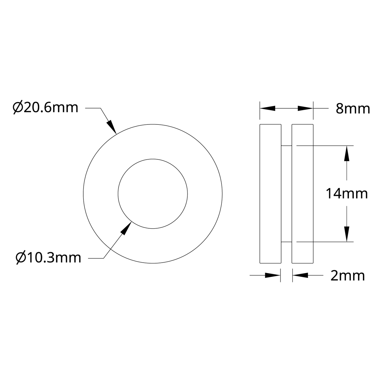 Rubber Grommet (14-2) - 4 Pack