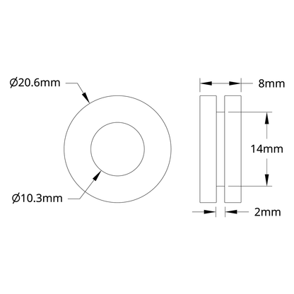 Rubber Grommet (14-2) - 4 Pack