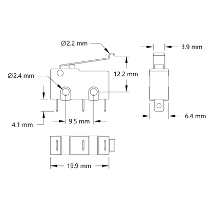 Micro Limit Switch (Bump Lever) - 2 Pack