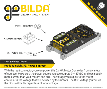 2x40A Motor Controller