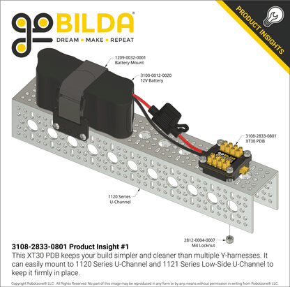 XT30 Power Distribution Board (XT30 Input, 8 x XT30 Outputs)