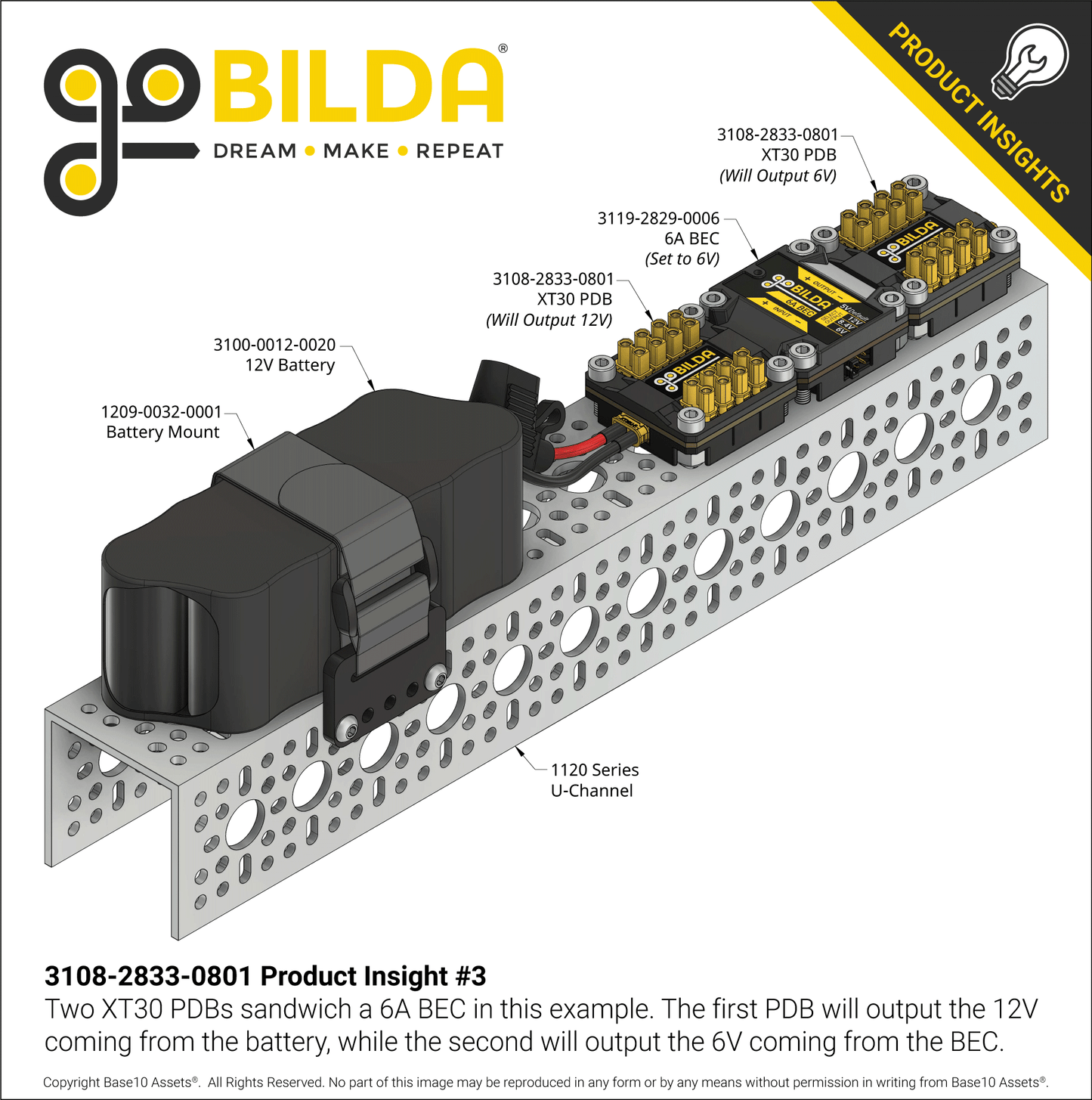 XT30 Power Distribution Board (XT30 Input, 8 x XT30 Outputs)