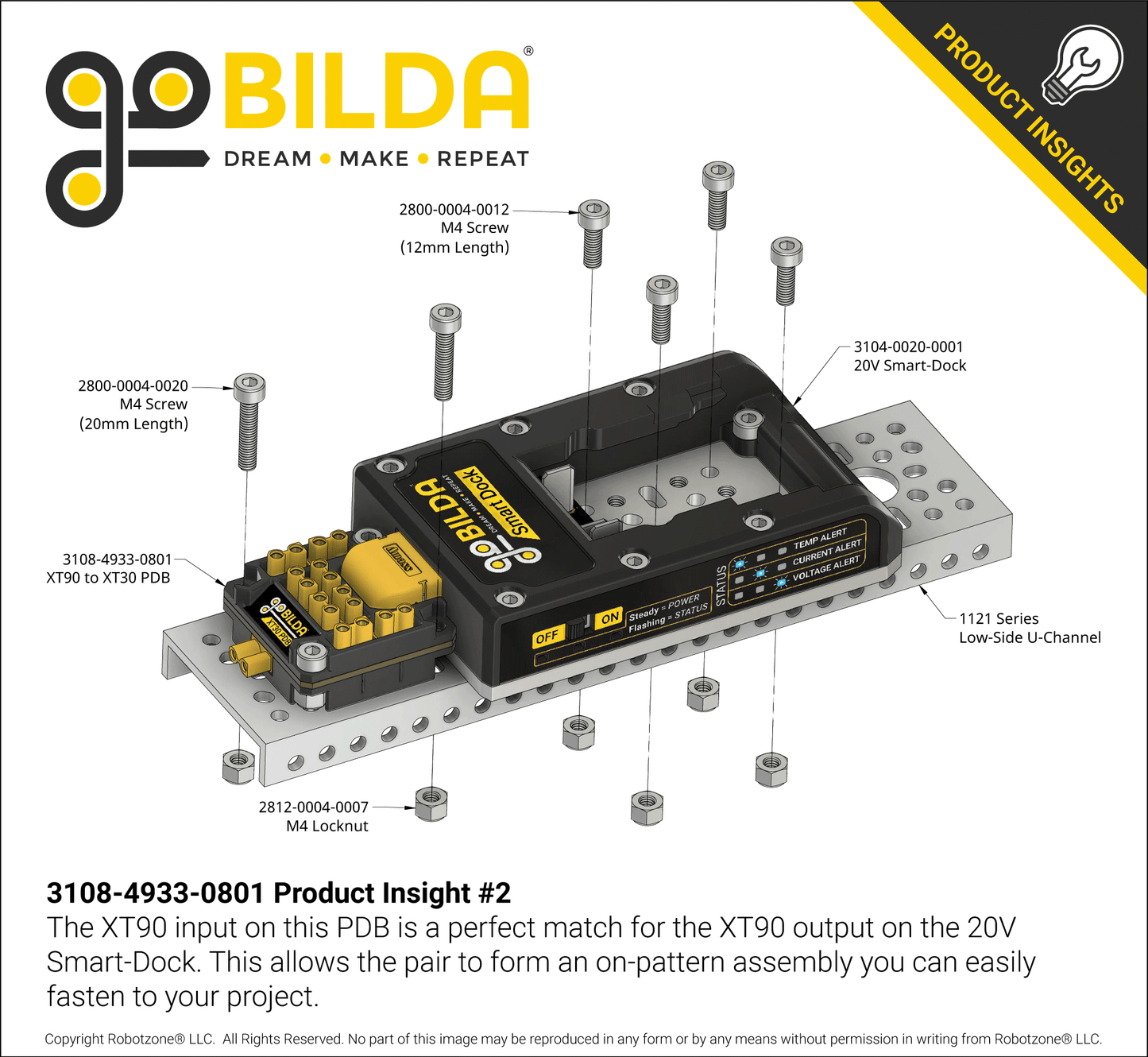 XT30 Power Distribution Board (XT90 Input, 8 x XT30 Outputs)