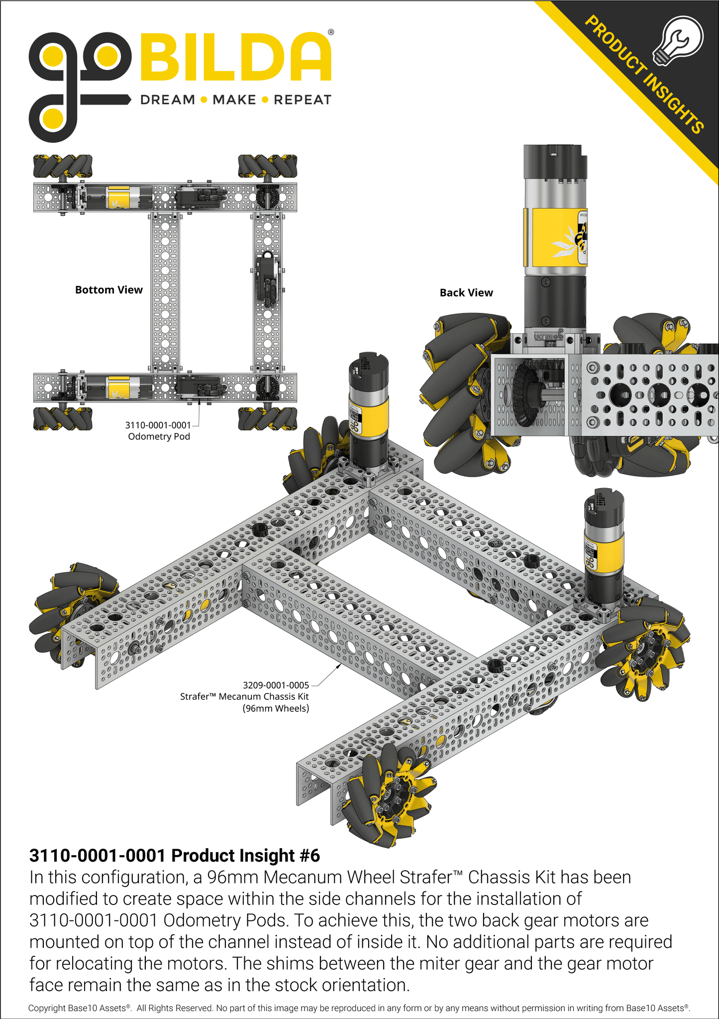 Odometry Pod (43mm Width, 48mm Wheel)