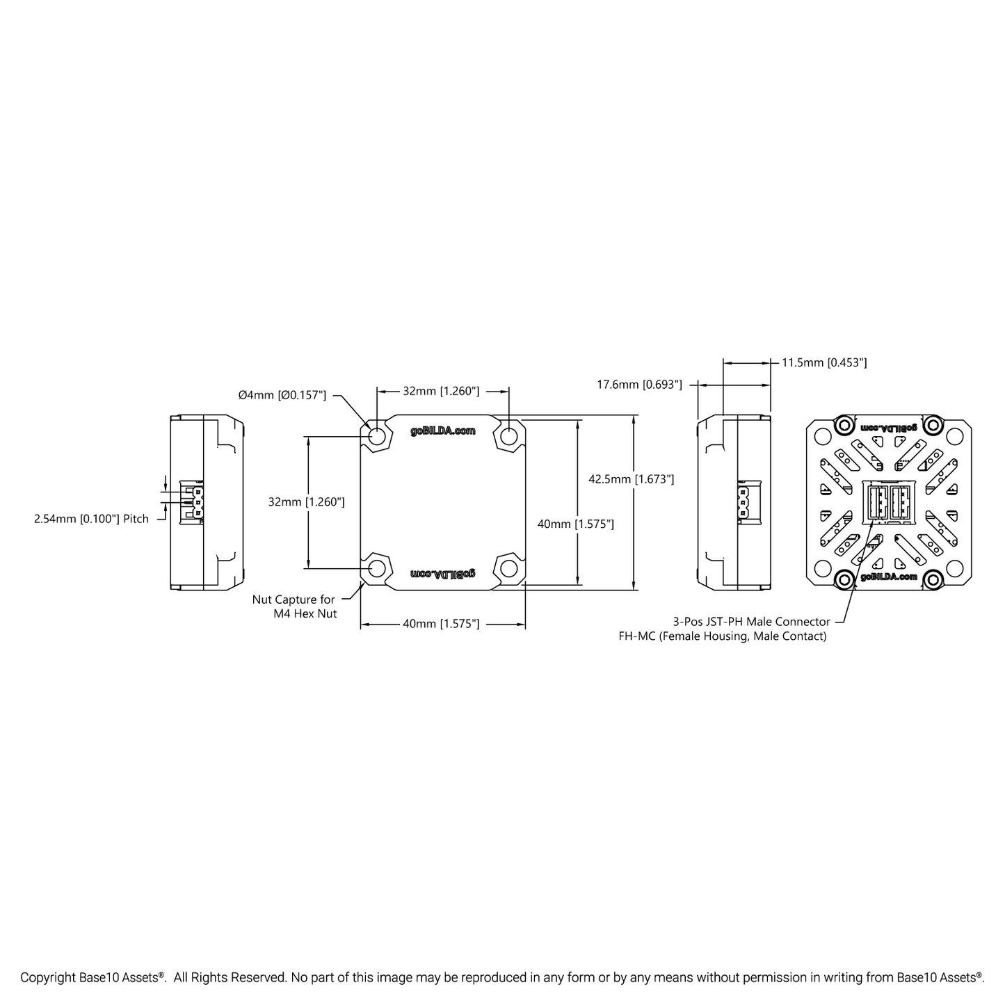 LED Headlight for FTC (275 Lumens, Dimmable, PWM Controlled)