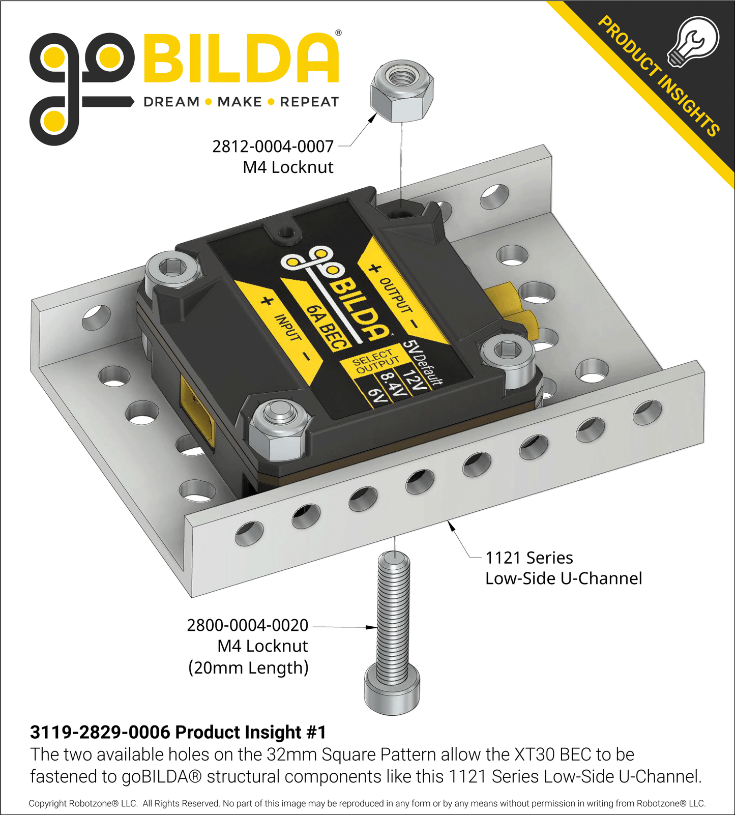 6A BEC / Voltage Regulator (6-24V Input, 5V, 6V, 8.4V, 12V Output, XT30 Connectors)