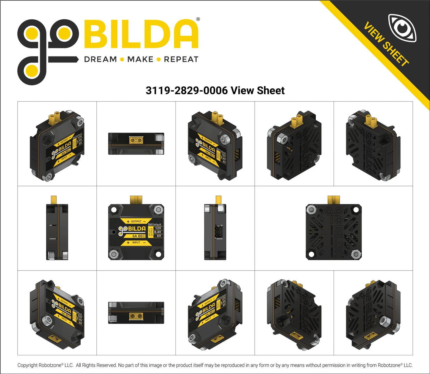 6A BEC / Voltage Regulator (6-24V Input, 5V, 6V, 8.4V, 12V Output, XT30 Connectors)