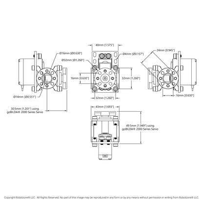 ServoBlock® (Standard Size, 25 Tooth Spline, Hub-Shaft)