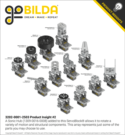 ServoBlock® (Standard Size, 25 Tooth Spline, 8mm OD Shaft)