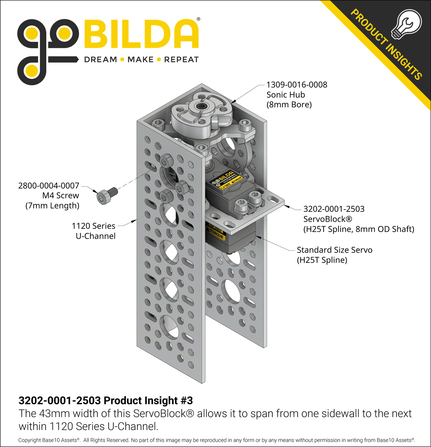 ServoBlock® (Standard Size, 25 Tooth Spline, 8mm OD Shaft)