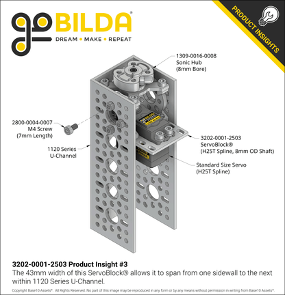 ServoBlock® (Standard Size, 25 Tooth Spline, 8mm OD Shaft)