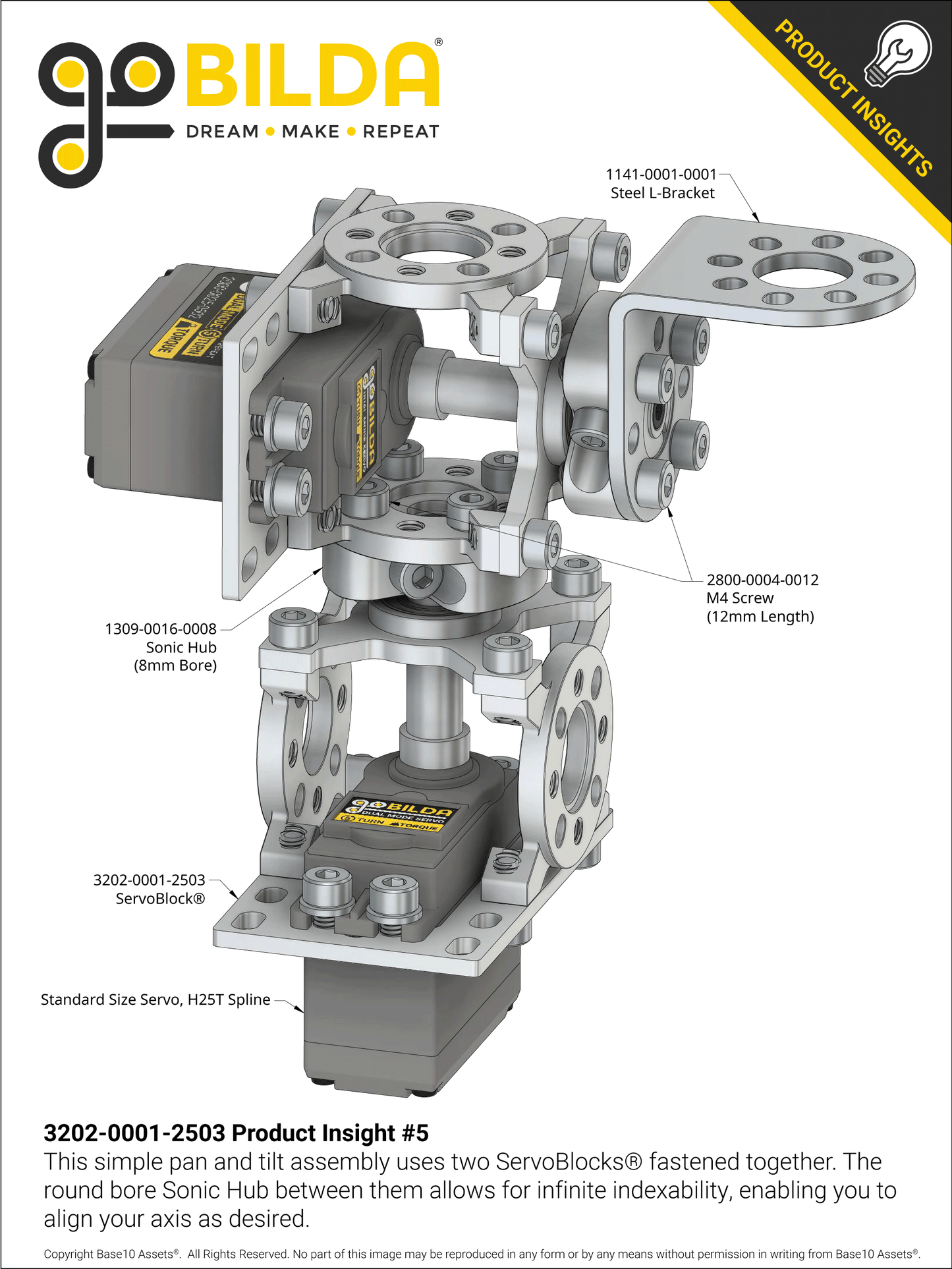 ServoBlock® (Standard Size, 25 Tooth Spline, 8mm OD Shaft)