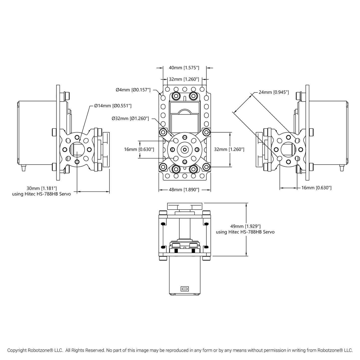 ServoBlock® (Large Size, 25 Tooth Spline, Hub Shaft)