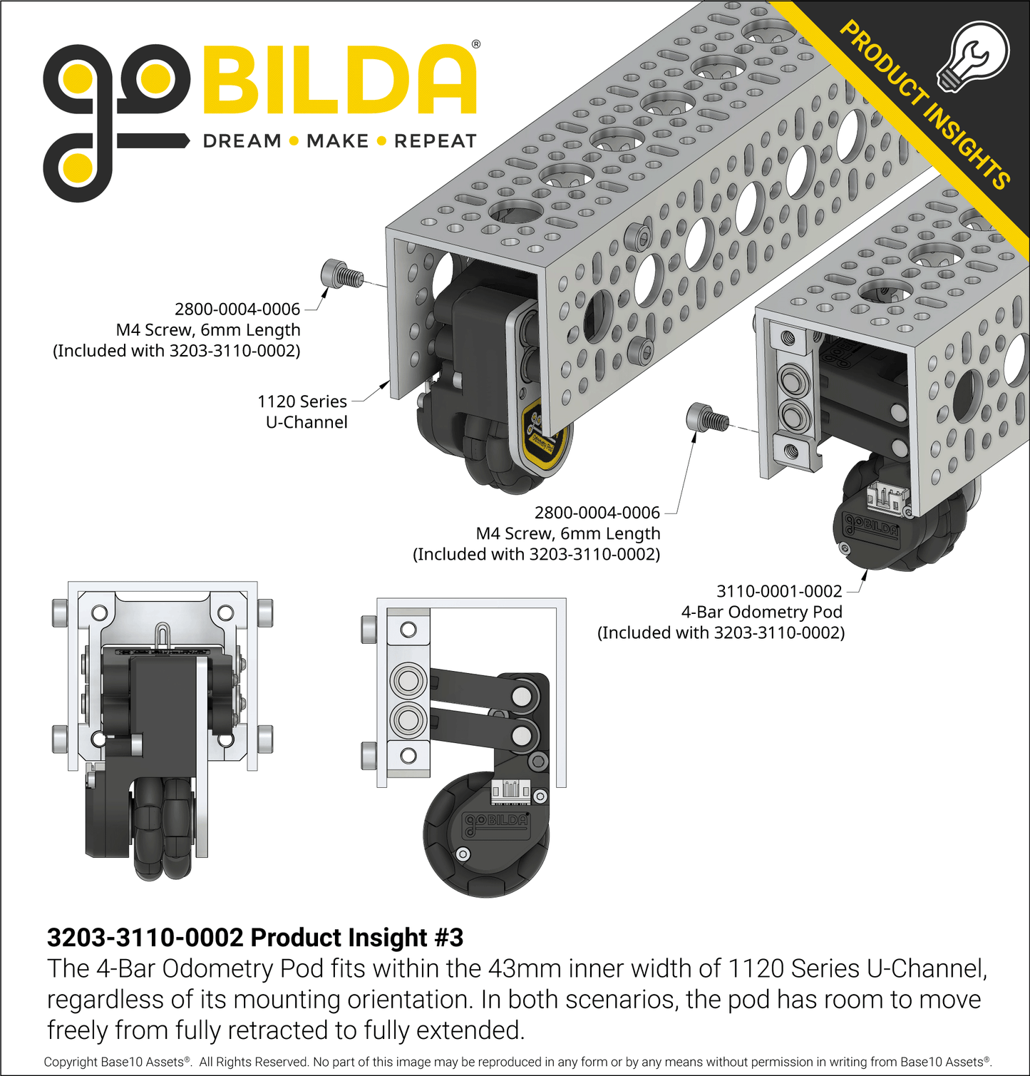 4-Bar Odometry Pack (2 Pods, 1 Pinpoint Computer)